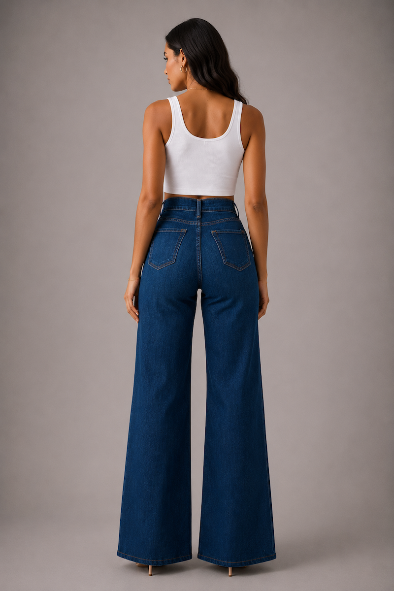 GJG Westside Icon Wide Leg Jean Dark Wash