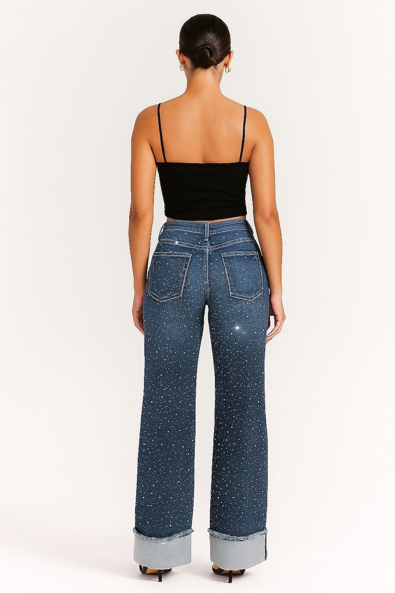 GJG Gary Low Rise Rhinestone Jean Monterey Wash