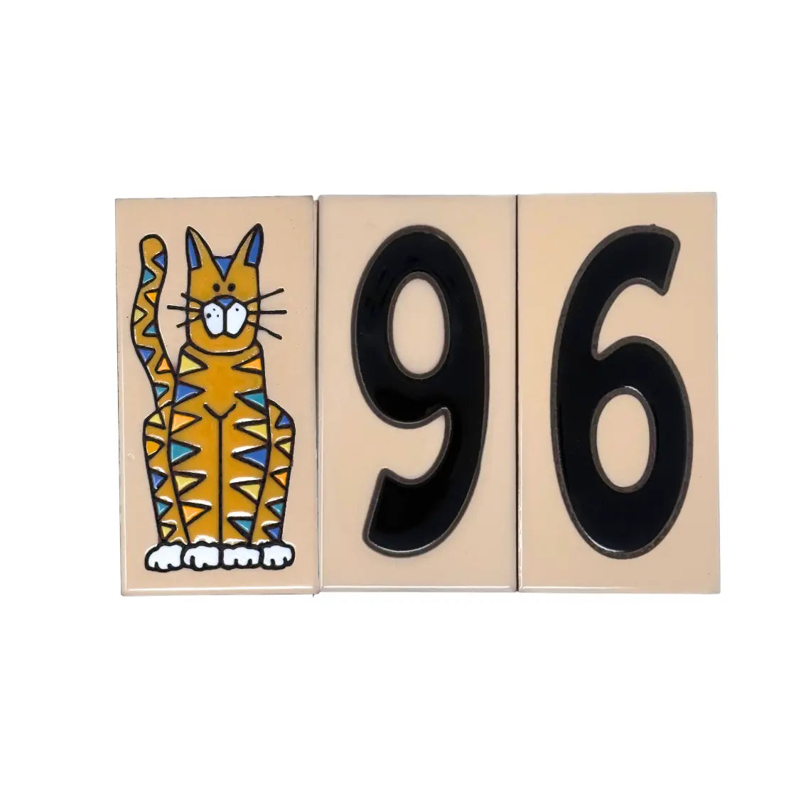 Cat End Cap Tile - Sand, Turquoise or Brown