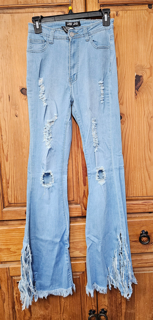 Distressed Jeans size Medium 34" inseam