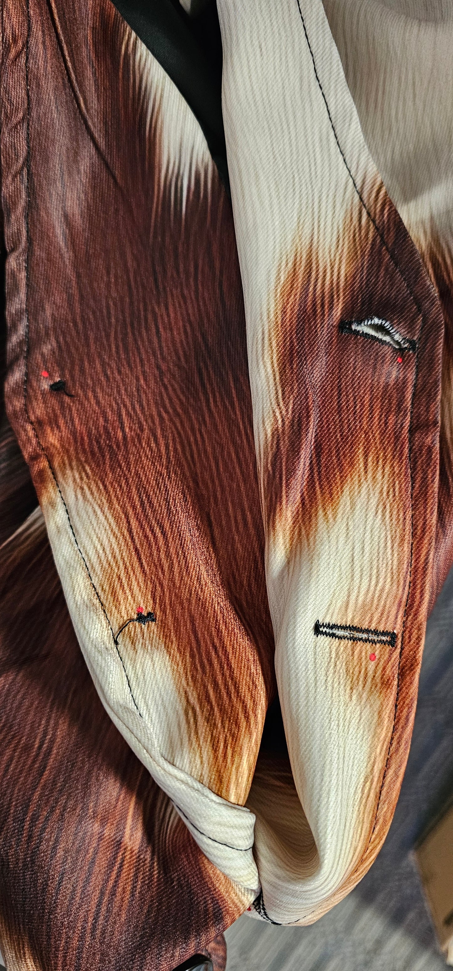 Cowhide Print Men's Western Vest