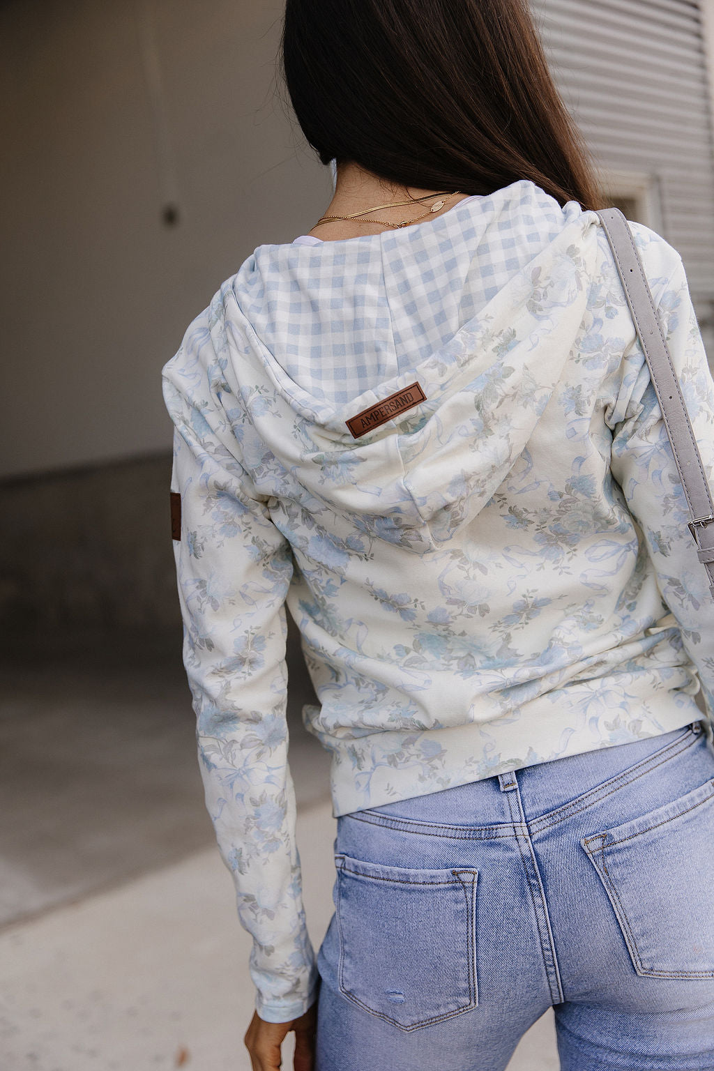 Ampersand Avenue FullZip Sweatshirt - Blue Ribbon Blooms