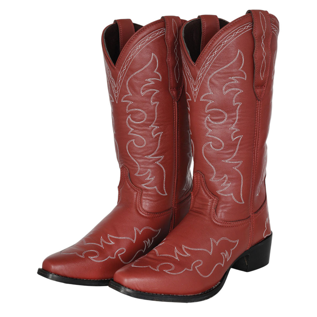 TuffRider Womens Snip Toe Paris Embroidered Western Boots