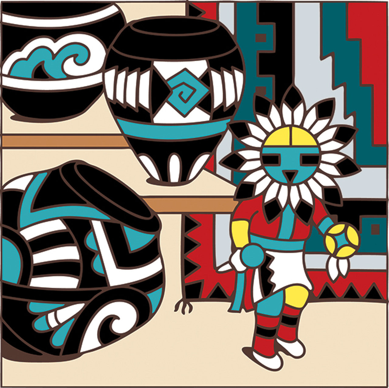 Kachina Pot Tile
