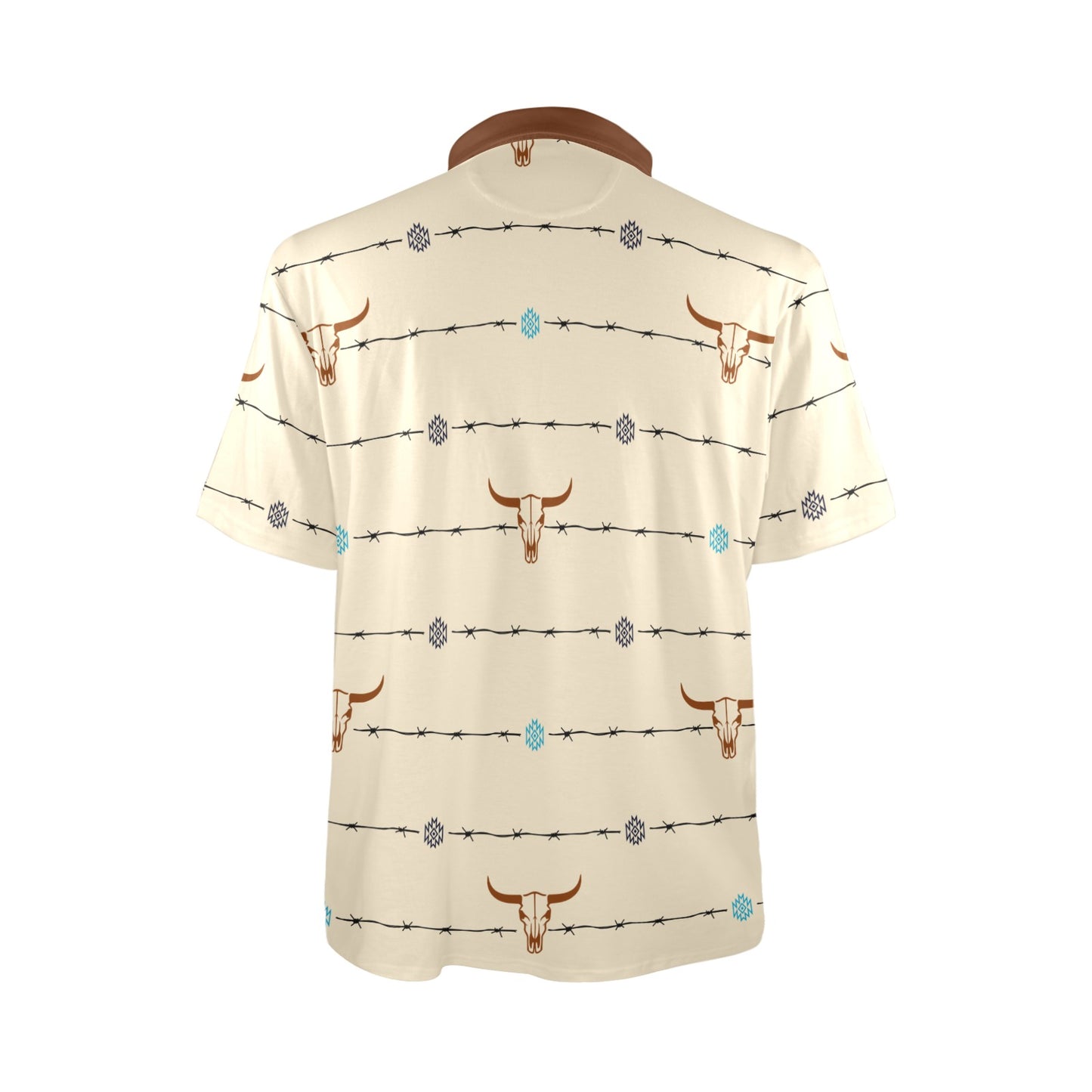 Baha Ranch Barbwire Aztec Polo Shirt