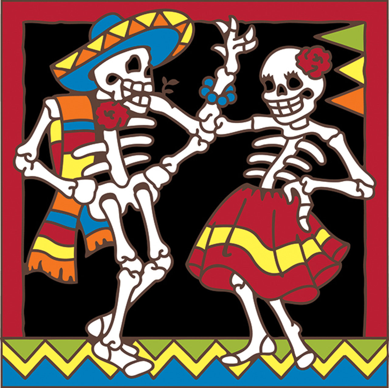 Day of the Dead Dancers Tile