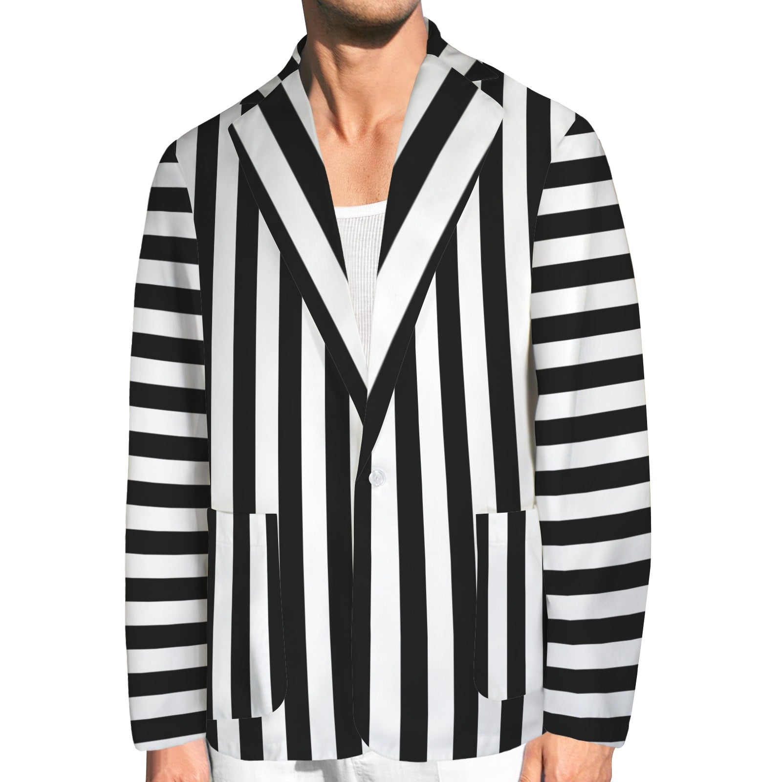 Beetlejuice Men s Striped Prizon Blazer