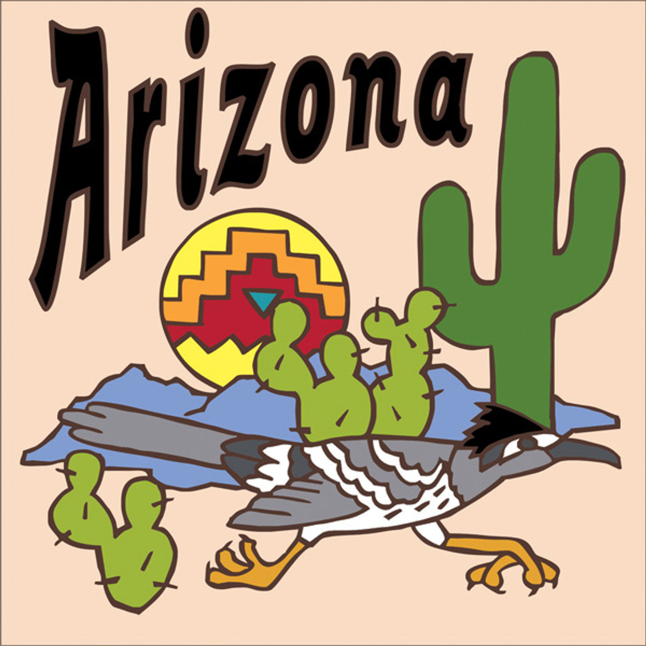 Arizona Roadrunner Tile