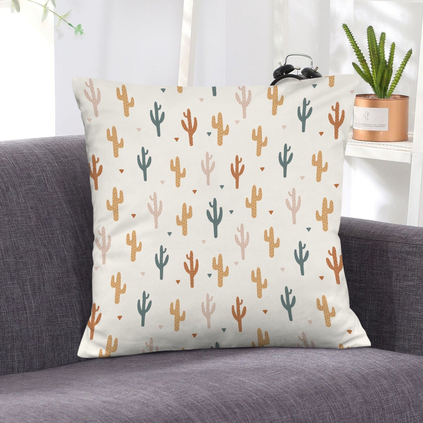 Cactus Velvety Soft Throw Pillow Case Made in America