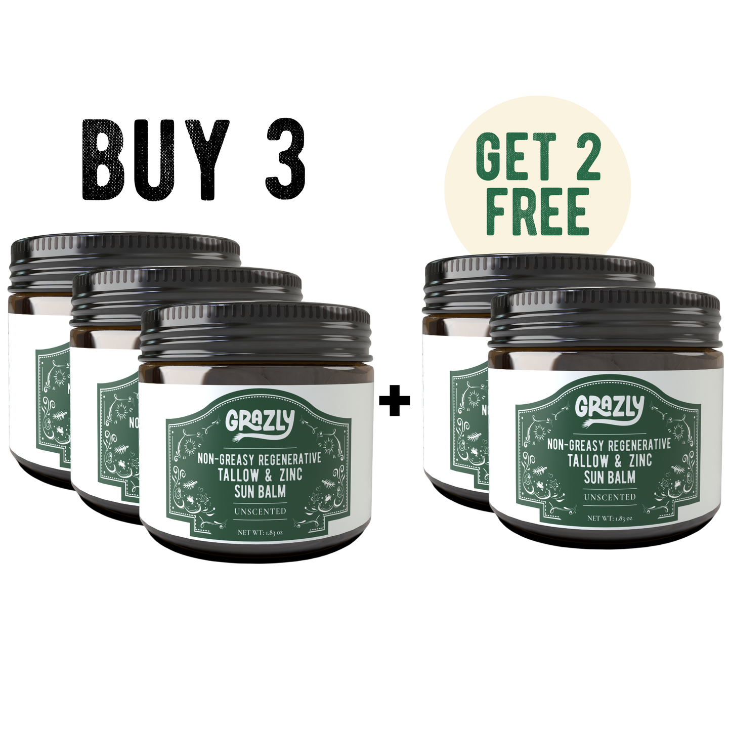 Grazly Regenerative Tallow & Zinc Sun Balm