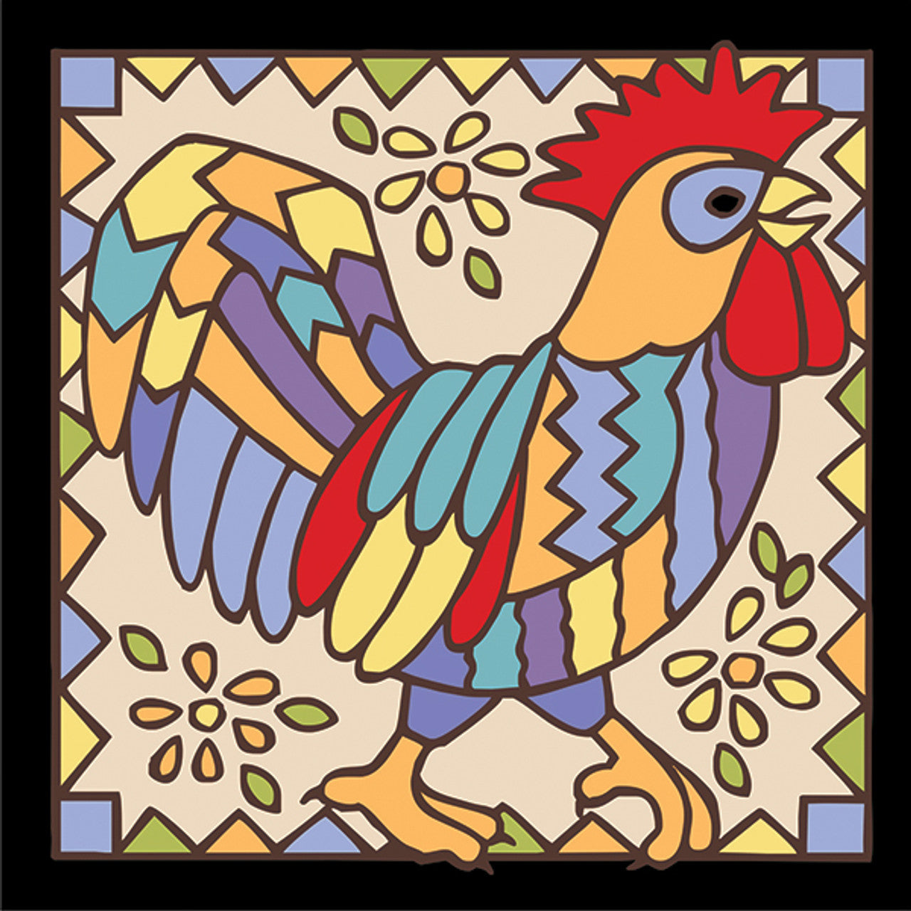Southwest Rooster Tile