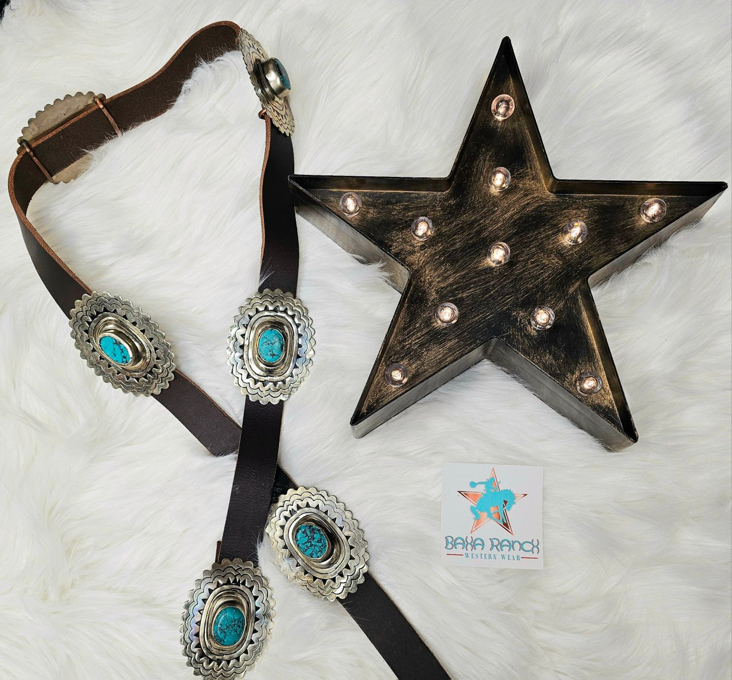 Silver concho belt one size