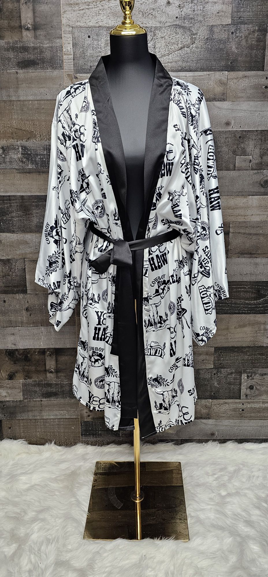 SAMPLE SALE Satin robe Large