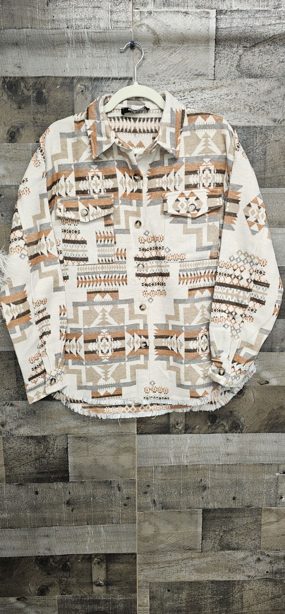 Blue B brand size SMALL aztec shacket