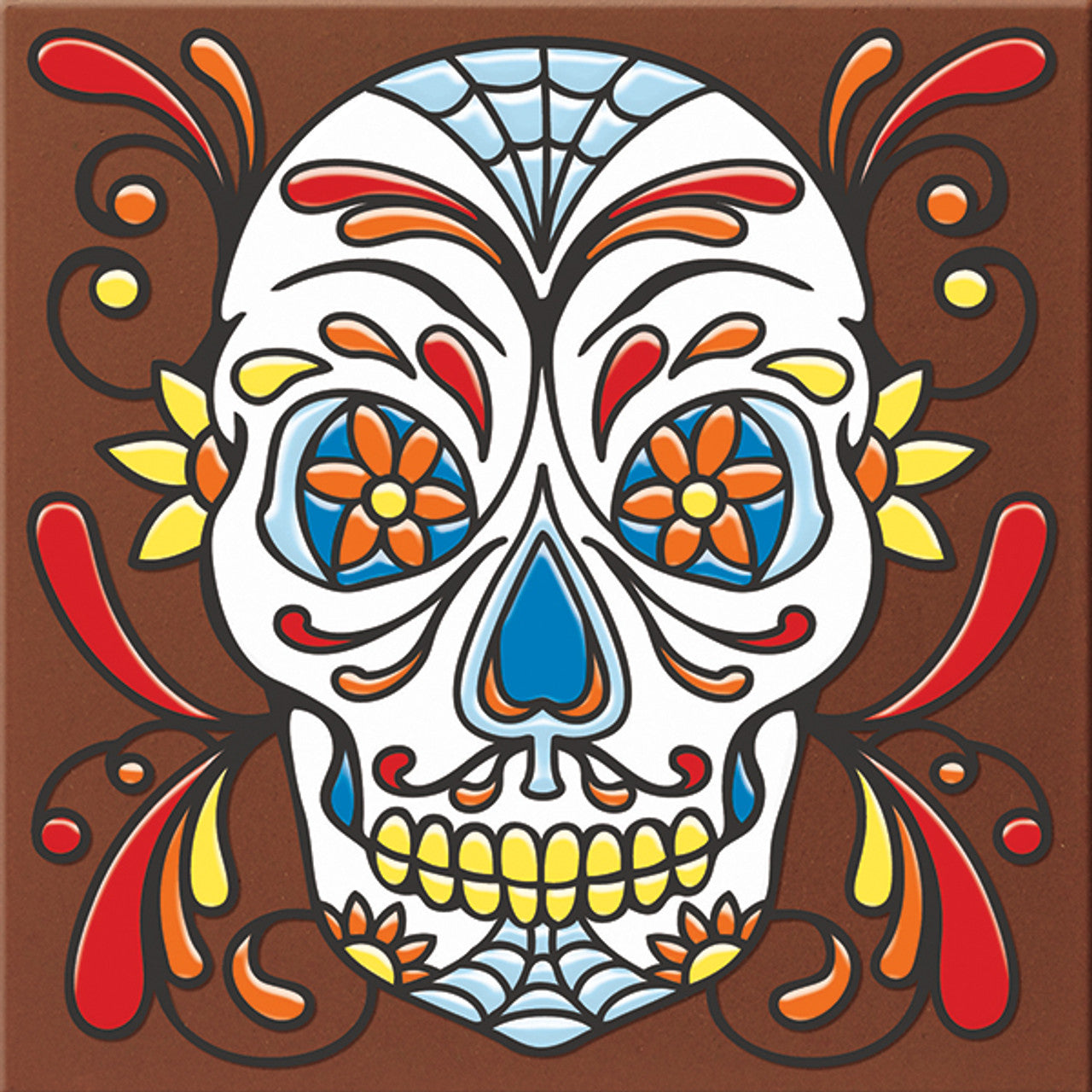 Day of the Dead Web Head Tile