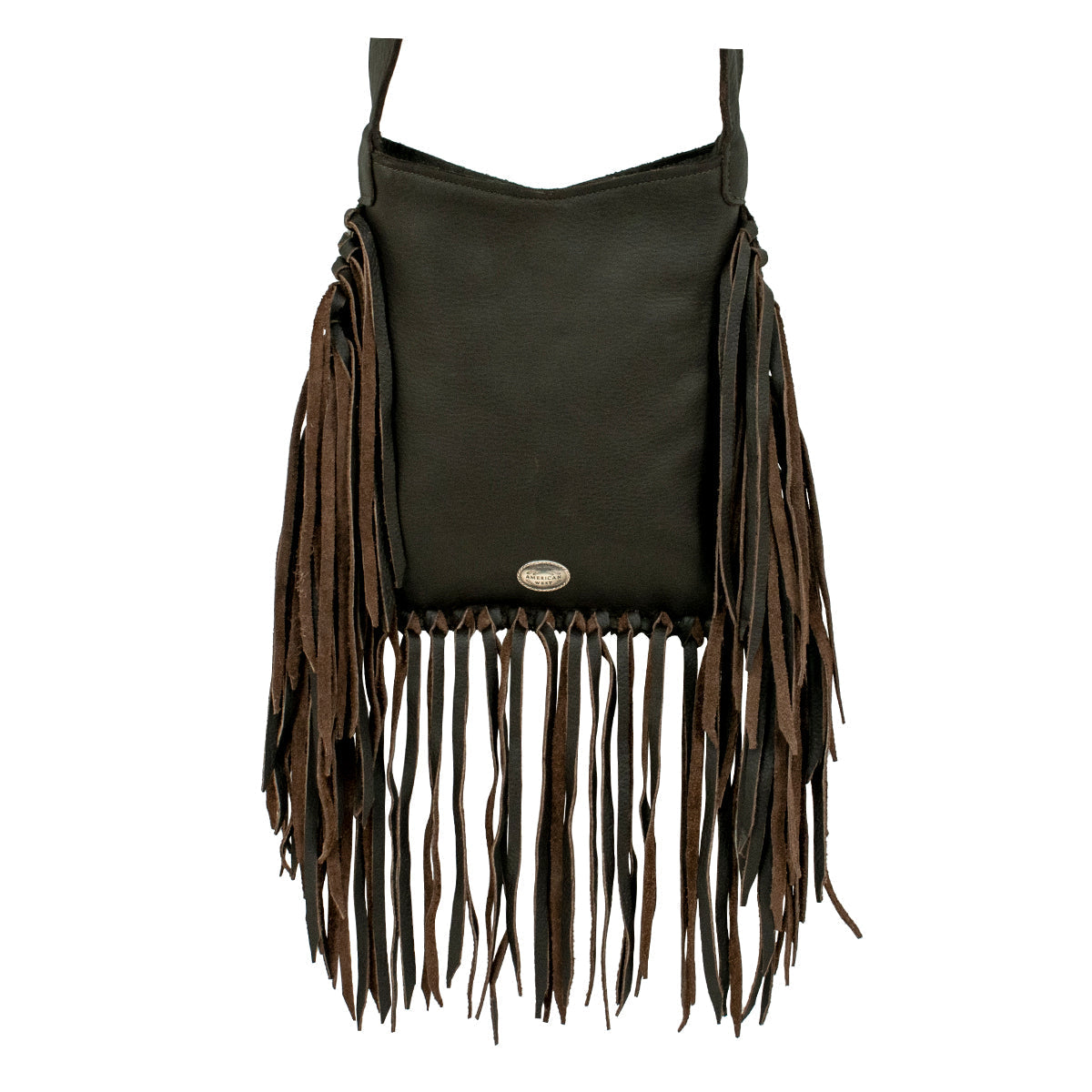 American West Handbags Fringed Cowgirl Messenger Crossbody w/ Hair-On Hide