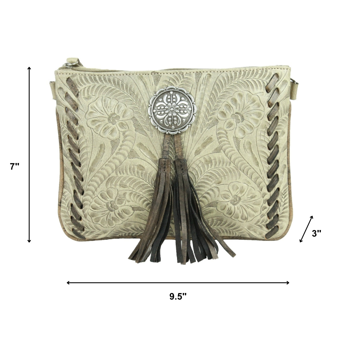 American West Handbags Lariats & Lace Multi-Compartment Crossbody choice of colors