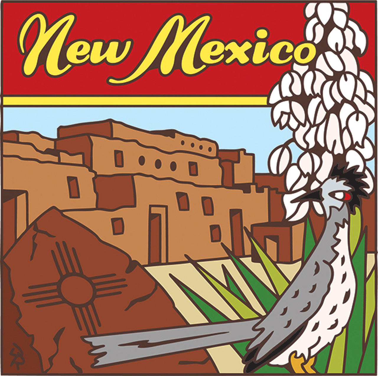 New Mexico State Symbols Tile