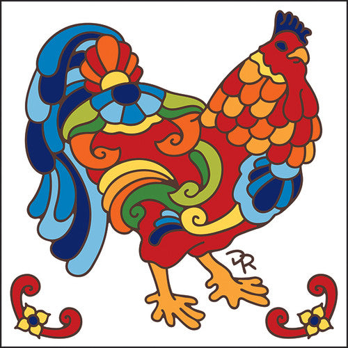 Talavera Rooster Tile