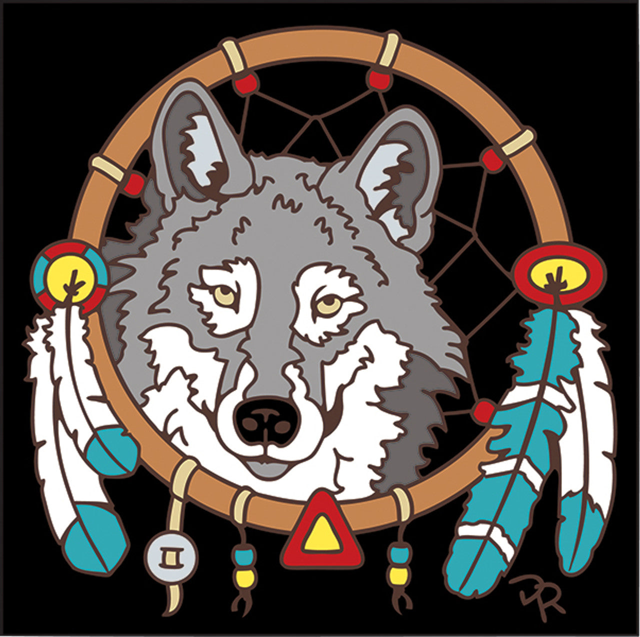 Wolf Dreamcatcher Tile