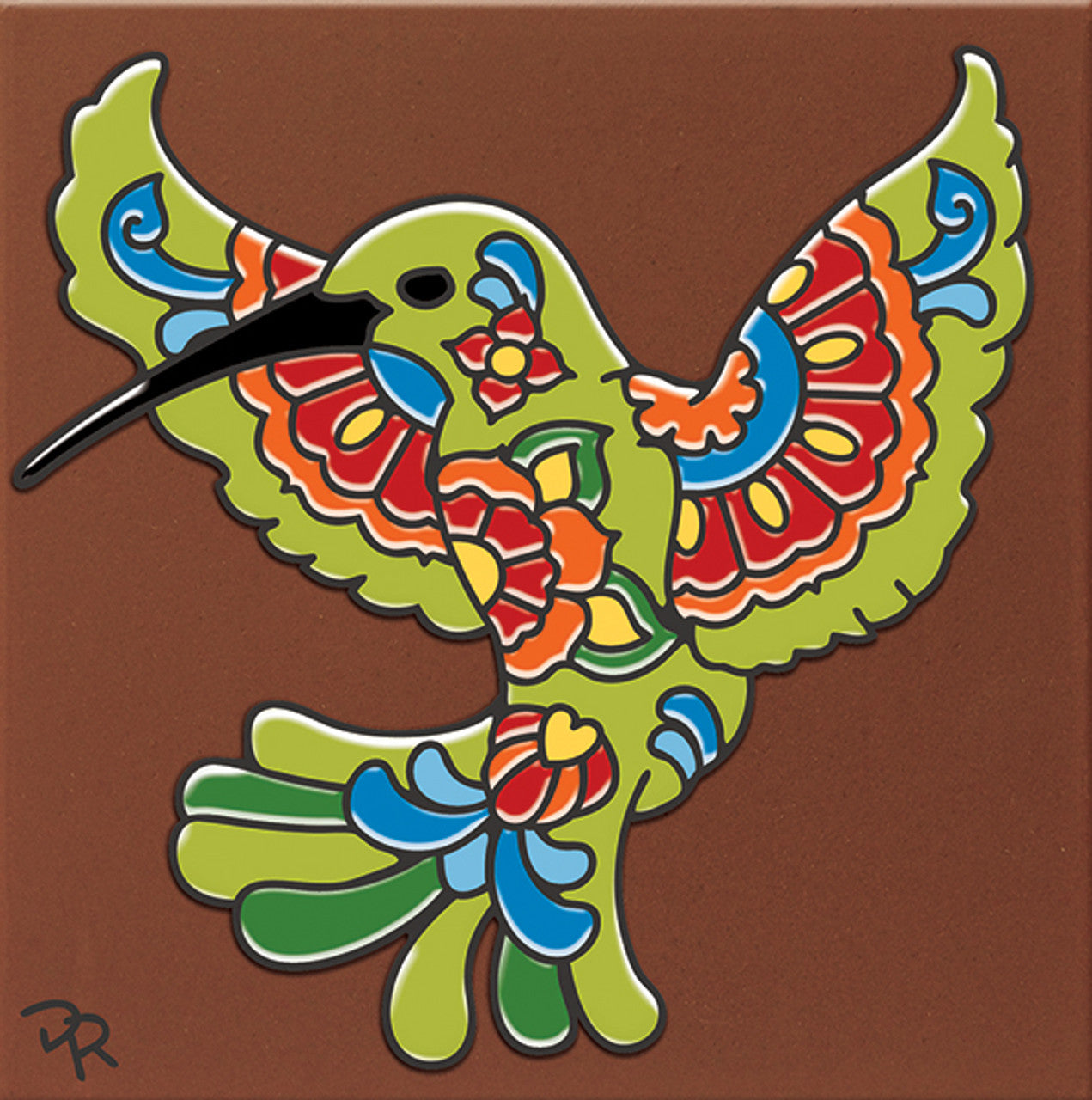 Talavera Hummingbird Tile