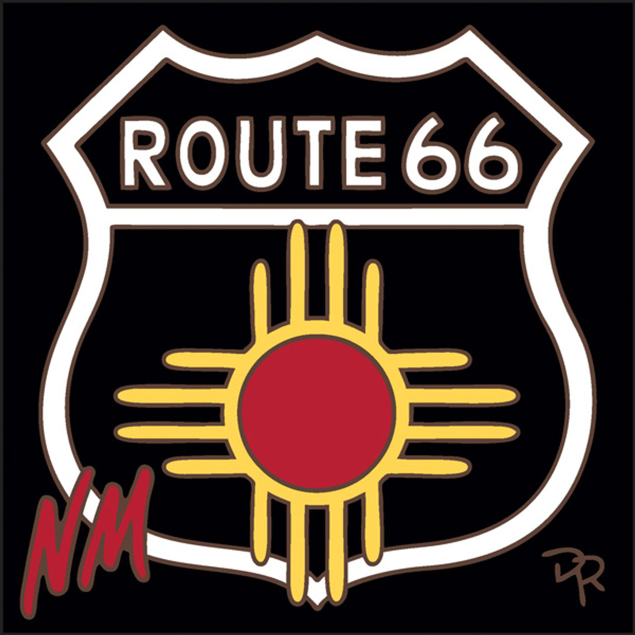New Mexico Route 66 Zia Sign Tile