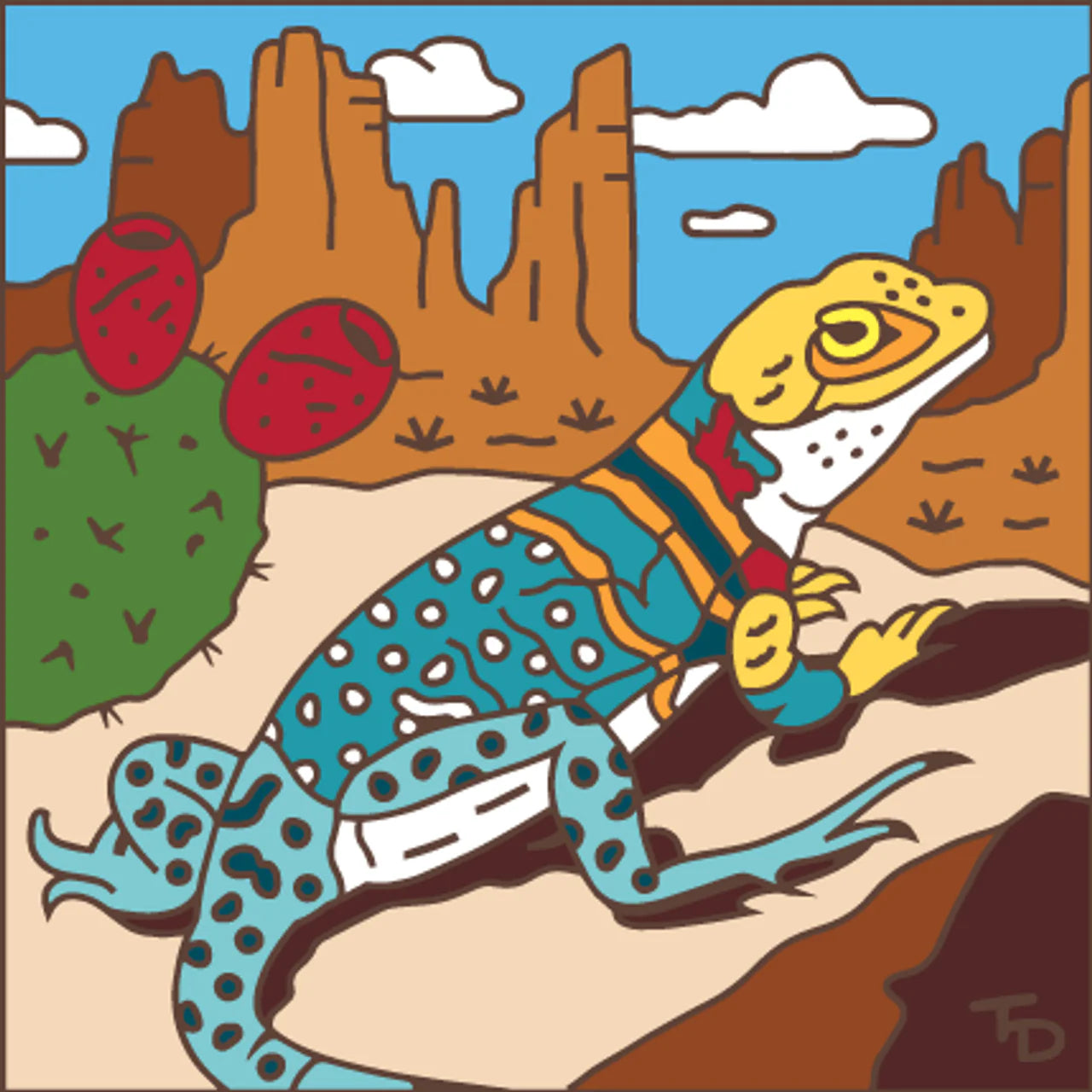 Collared Lizard Tile