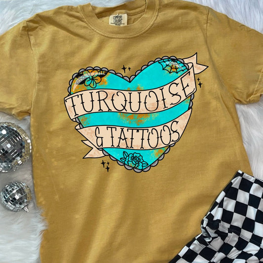 Turquoise & Tattoos Graphic Tee