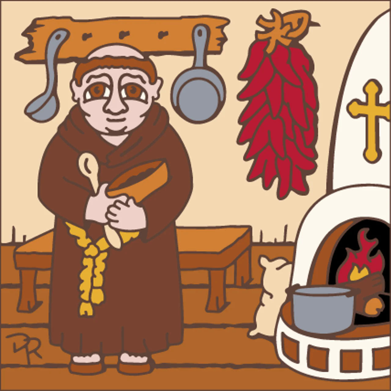 Chile Ristra Monk Tile