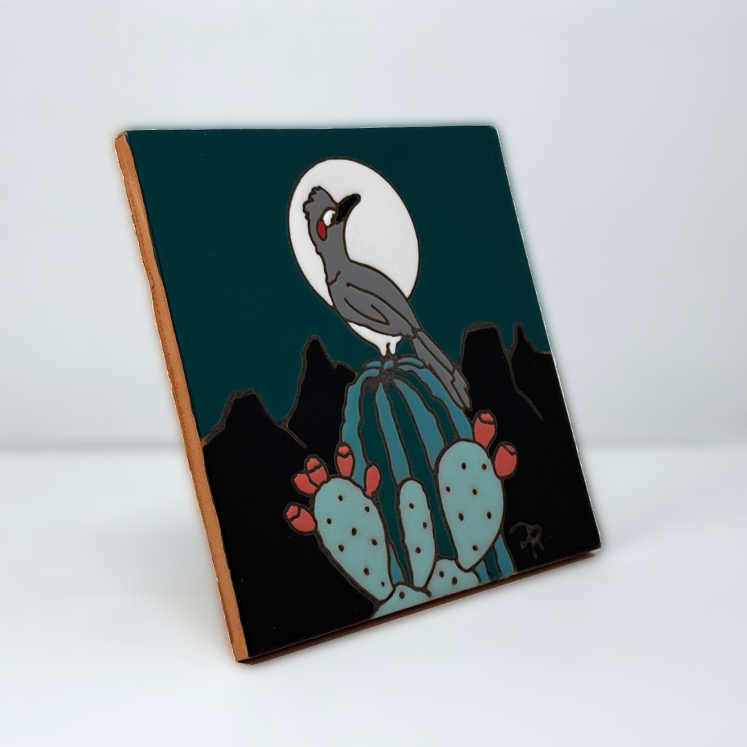 Roadrunner Moonlit View Tile