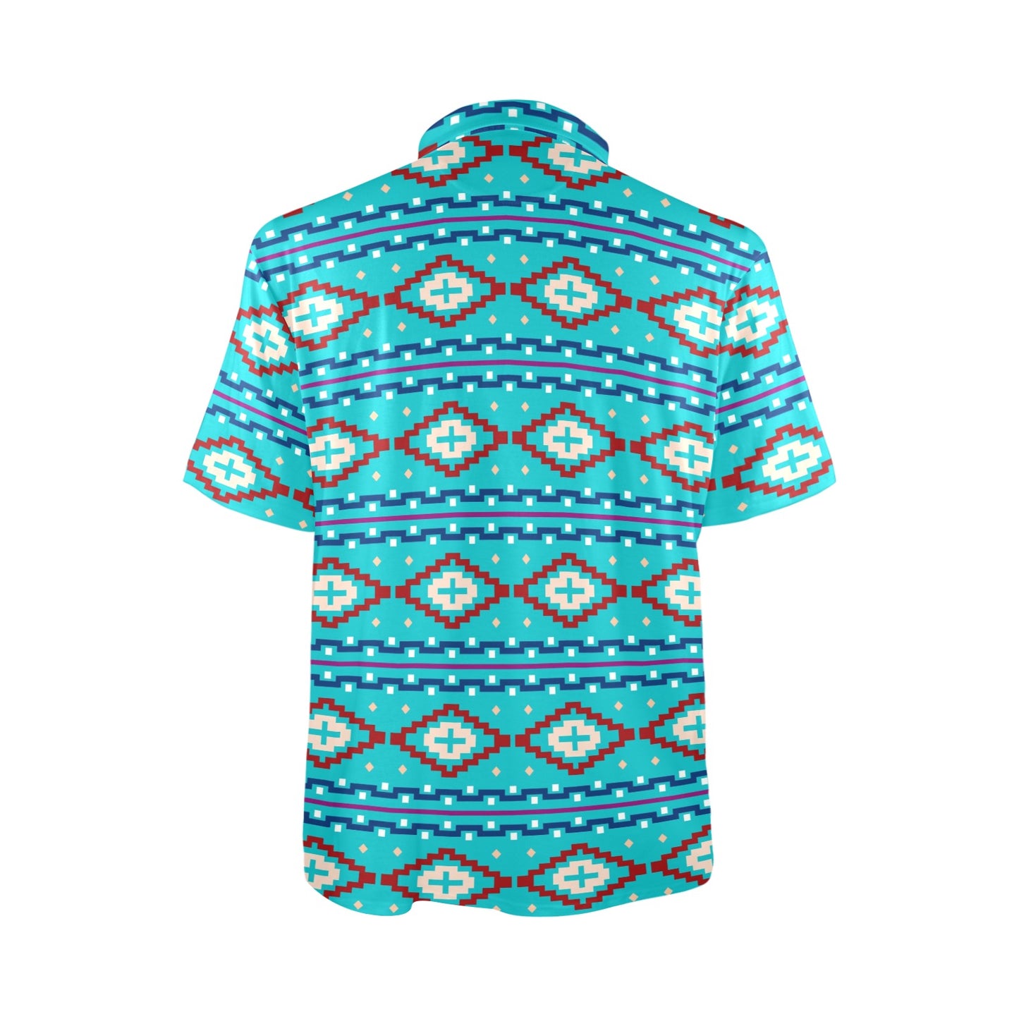 Baha Ranch Turquoise Aztec Polo