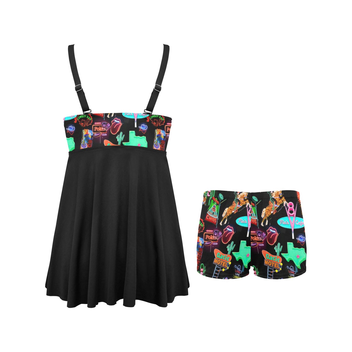 Neon Rodeo Swim Dress & Shorts Set