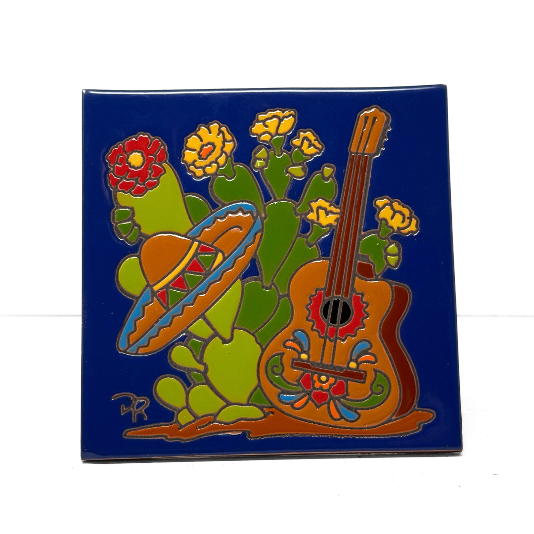 Guitar and Sombrero Tile