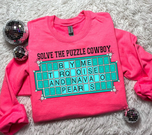 Solve The Puzzle Cowboy Crewneck