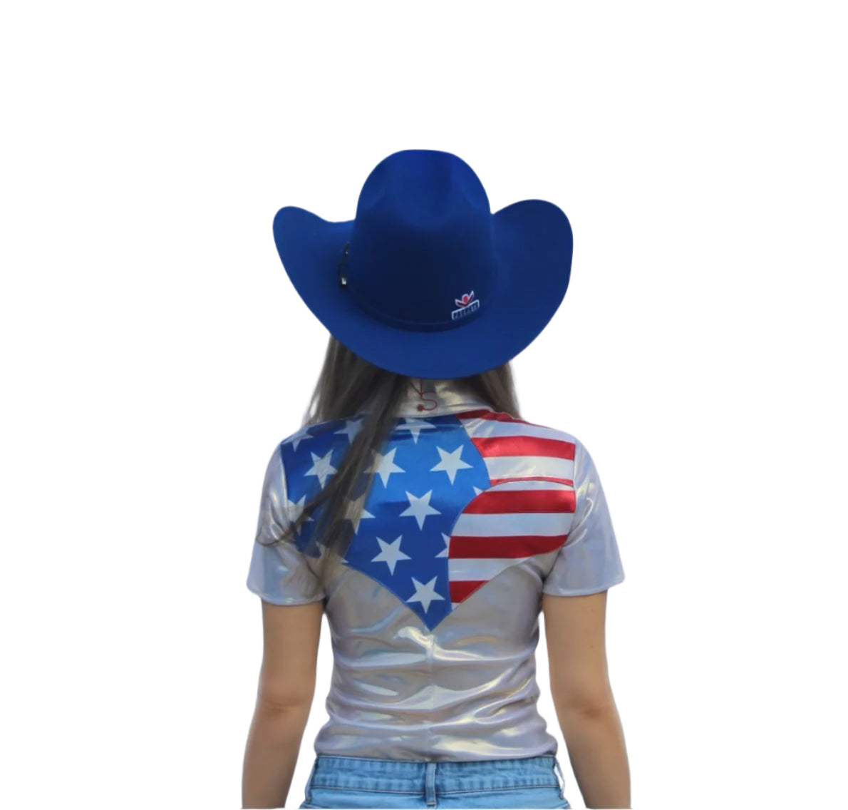 Girls Patriot Pearl Snap Jackpot Rodeo Shirt