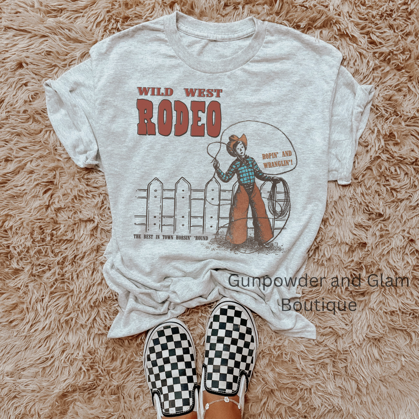 Ropin’ and Wranglin’ TEE or CREWNECK