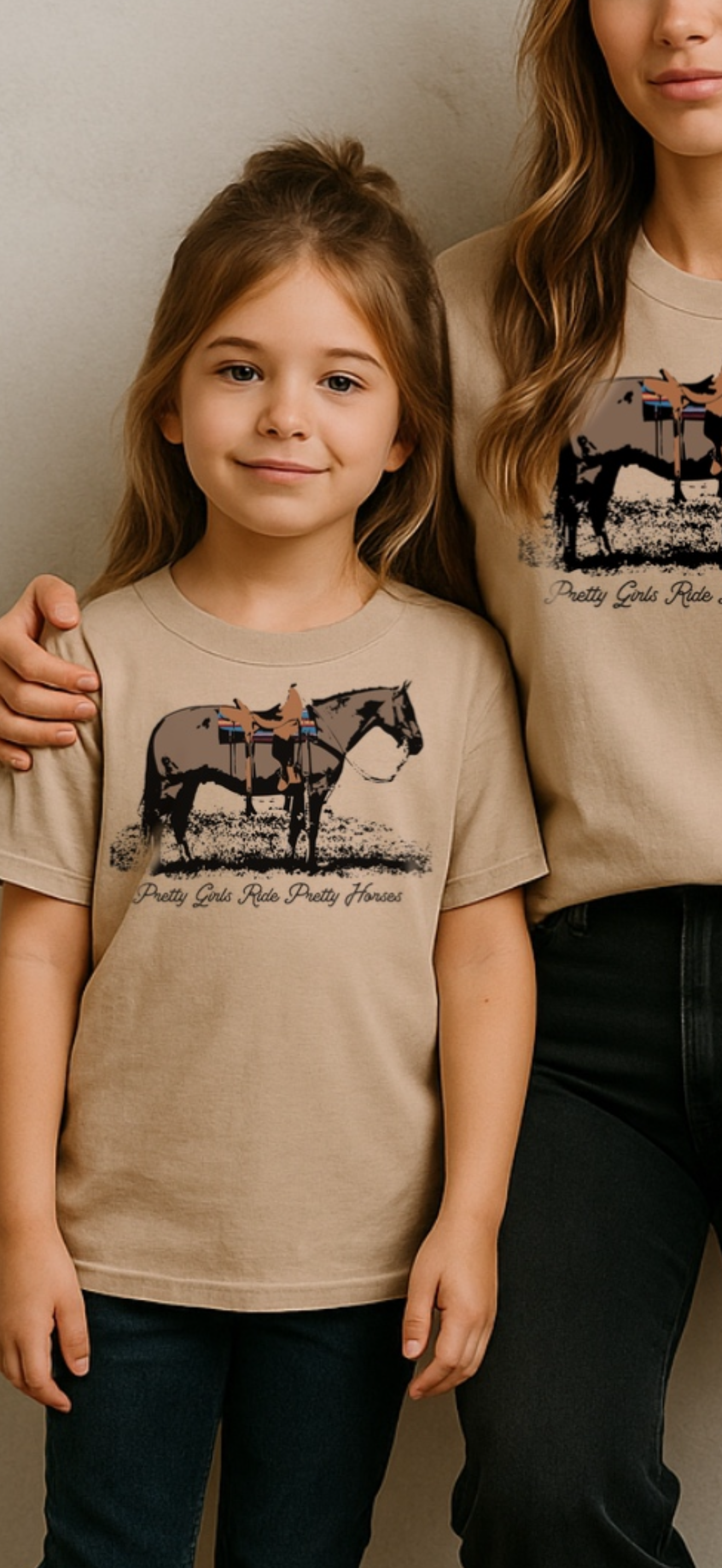 Pretty Girls Ride Pretty Horses Kids–Adult Sizes Shirt – Graphic Tee, Long Sleeve & Crewneck