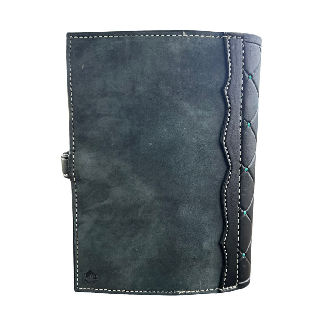 Alamo Saddlery #8 Bible cover Cowboy Stitch- Black