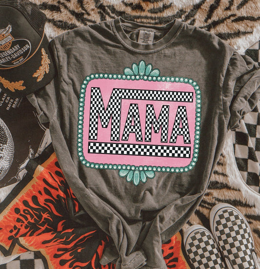 Checkered Mama Graphic Tee