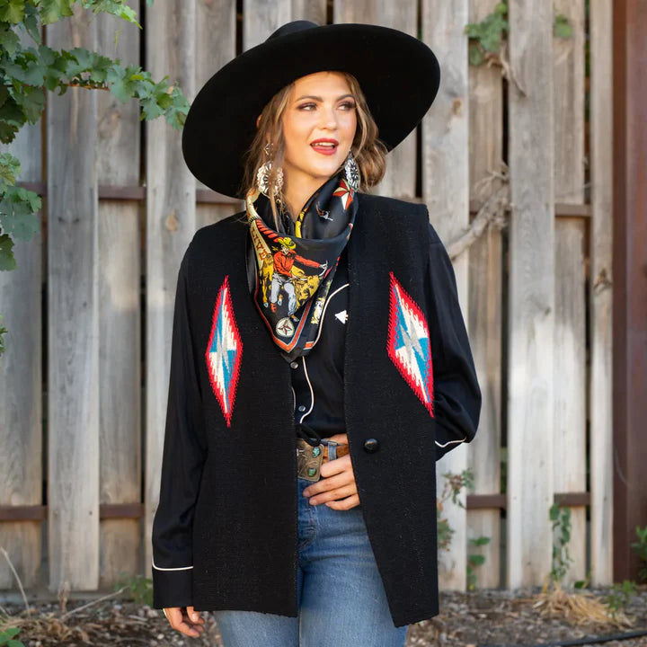 Star of the West Silk Scarf choice of sizes and colors