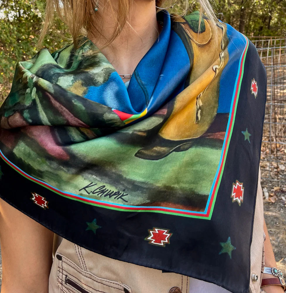 Divide Silk Scarf choice of sizes