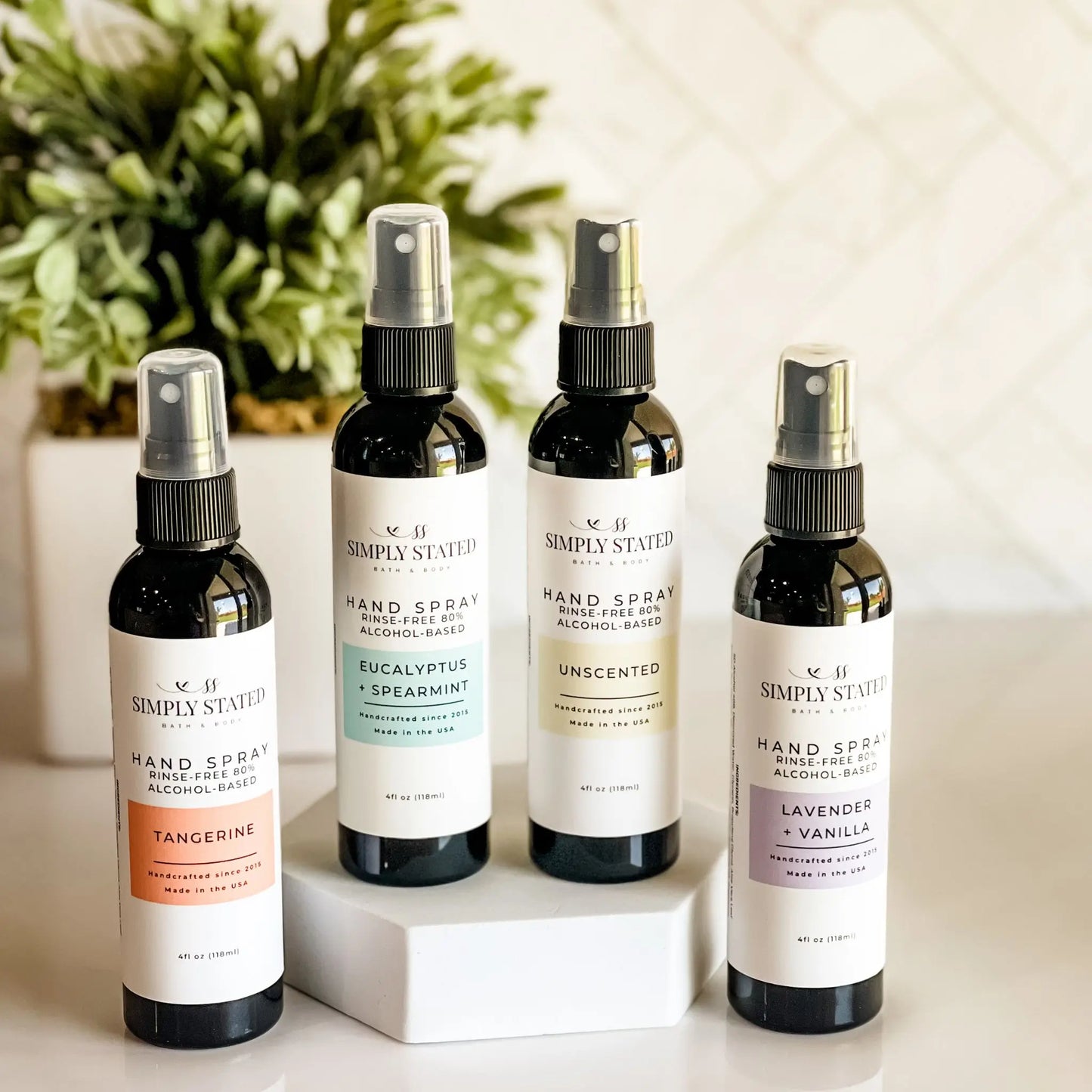 Simply Stated Tangerine Hand Spray | Alcohol-Based Sanitizing Mist