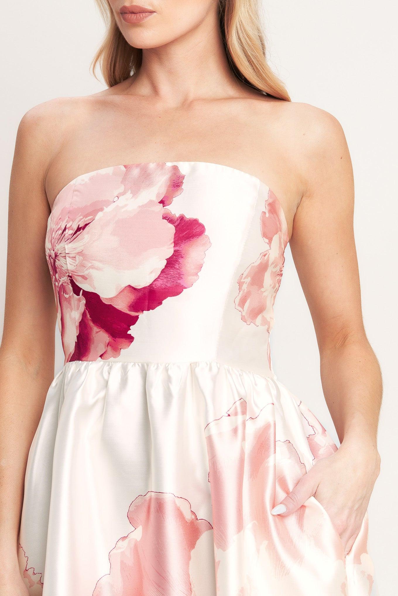 Flying Tomato Luxe Peony Woven Maxi Dress