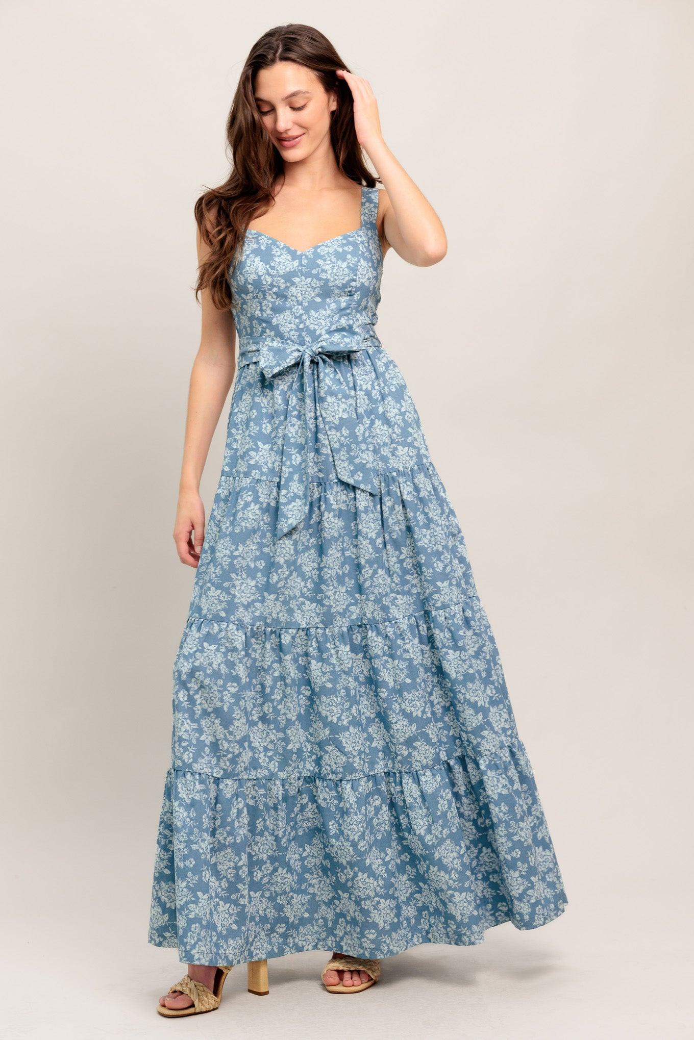 chinese dress ladies STEALING SUNSHINE FLORAL HI-LO DRESS l FLYING TOMATO main image 1