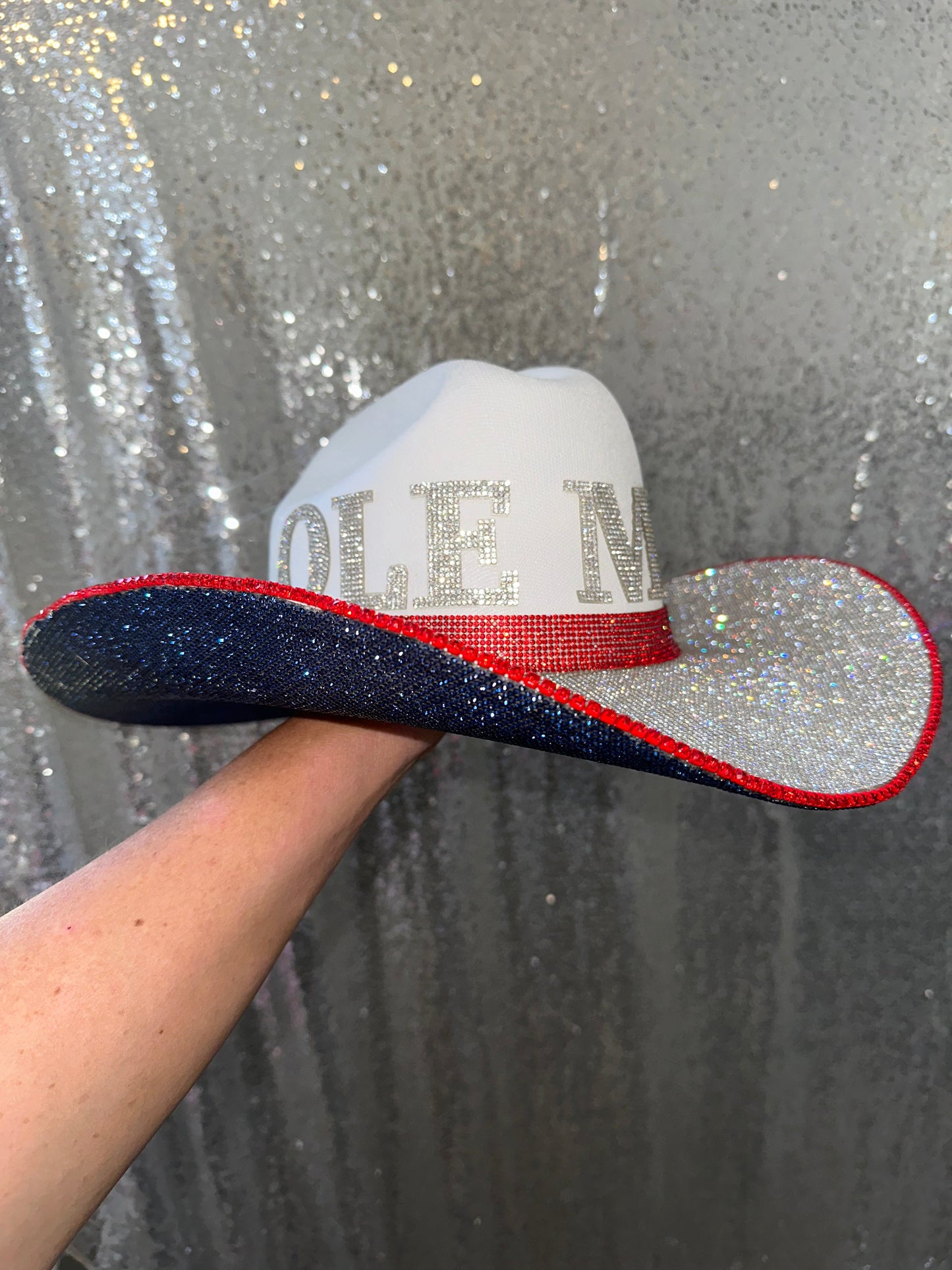 Rhinestone Cowgirl Ole Miss Football Hat