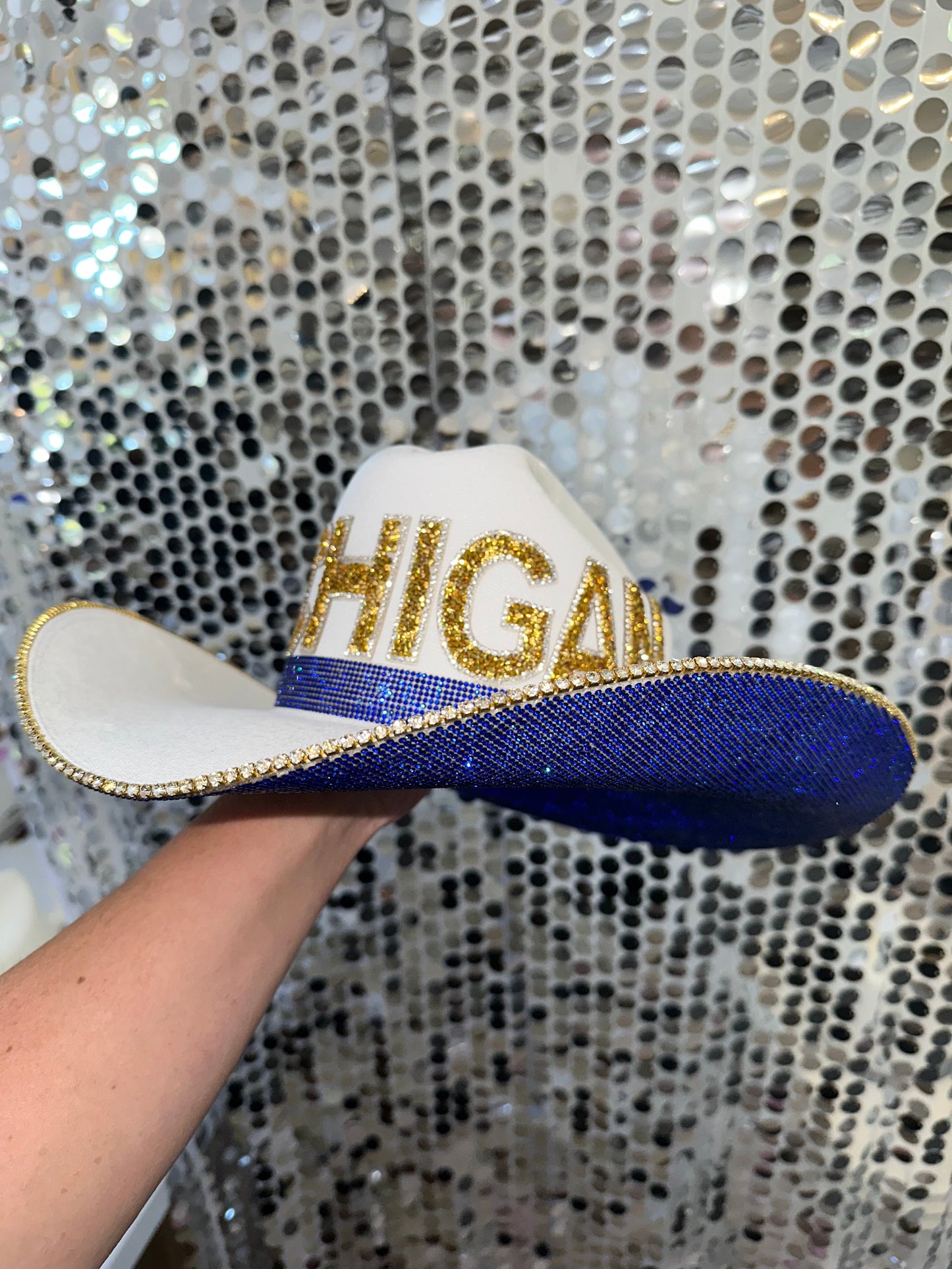Rhinestone Cowgirl University of Michigan Hat