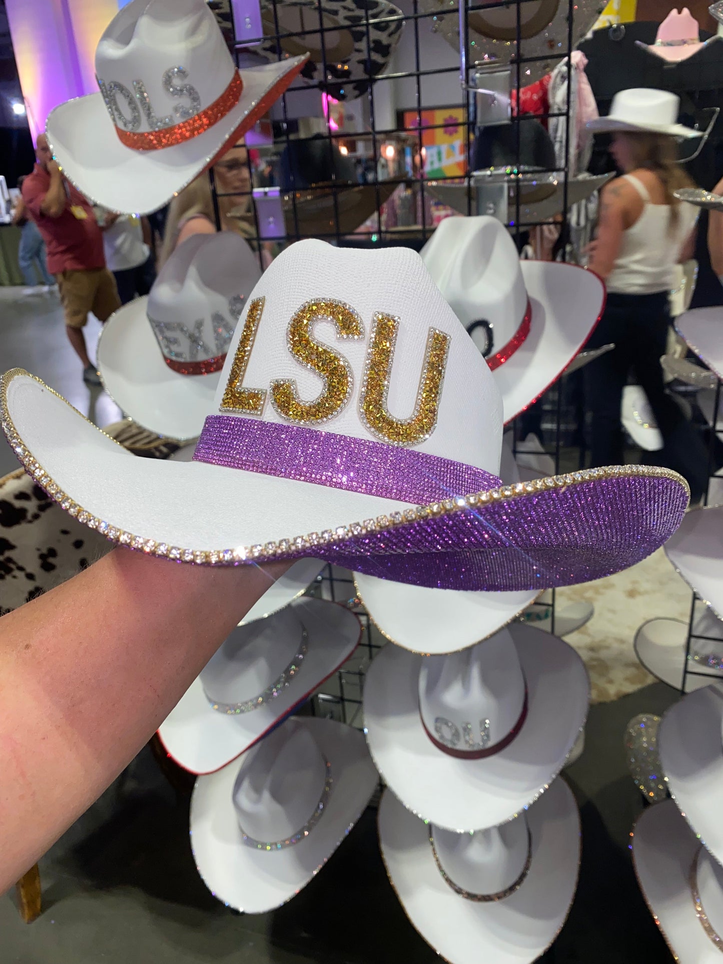 Rhinestone Cowgirls LSU Tigers HAT
