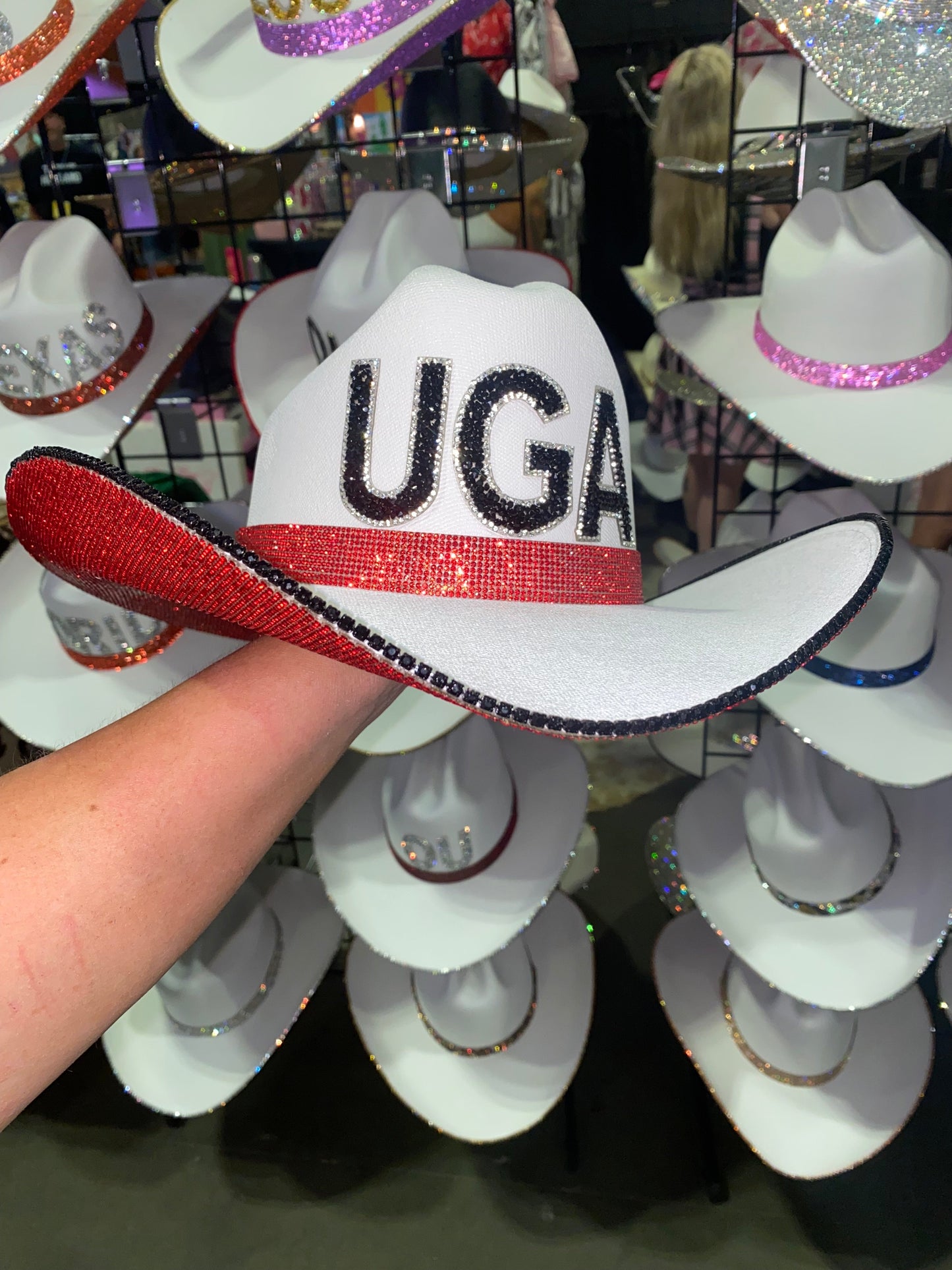 Rhinestone Cowgirl UGA Dawgs Football Hat