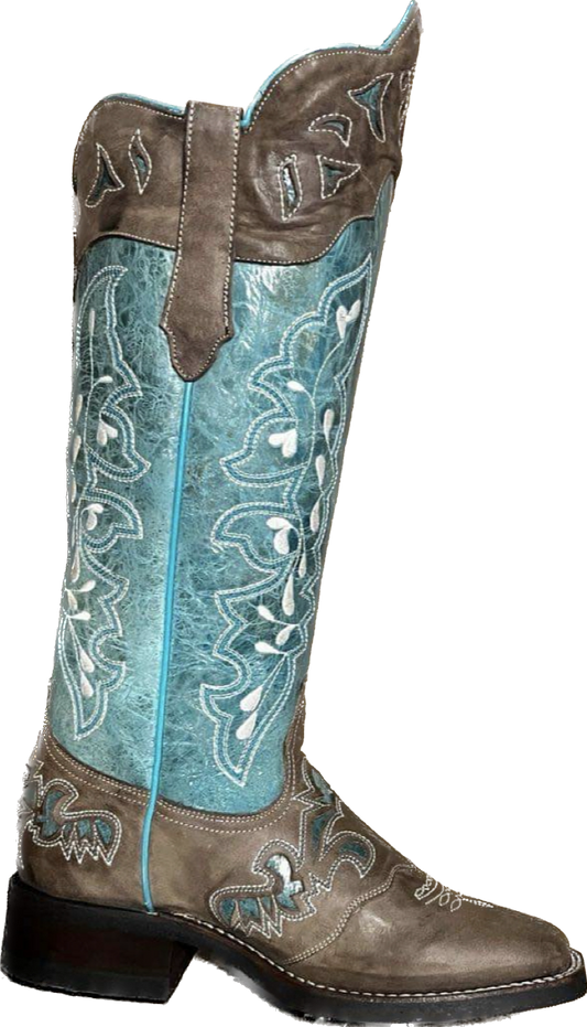 Frost Style Tall Buckaroo in Turquoise w/shin protection