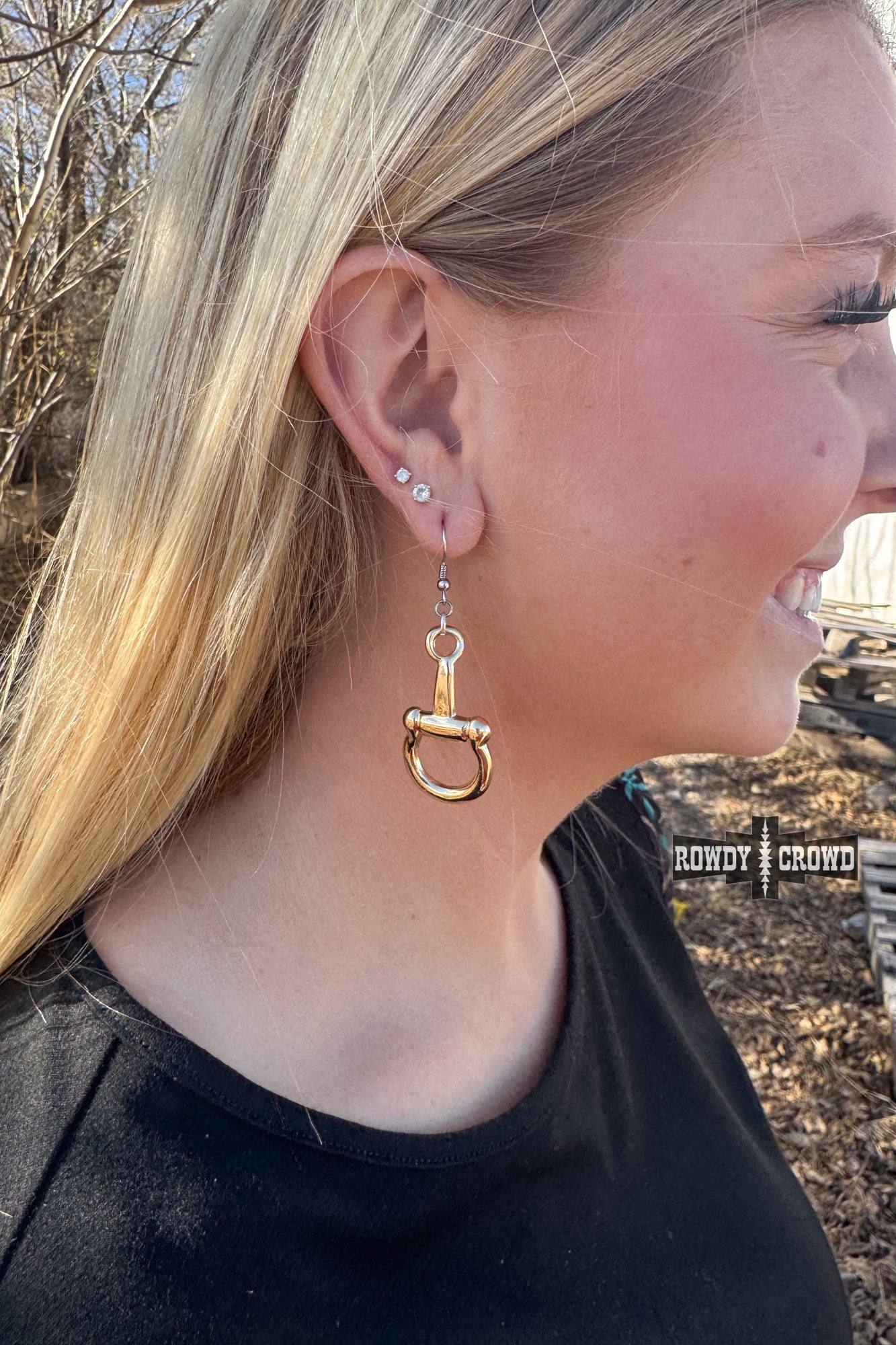 DS Fearless Bit Earrings - Gold Bit DS Fearless Bit Earrings - Gold Bit